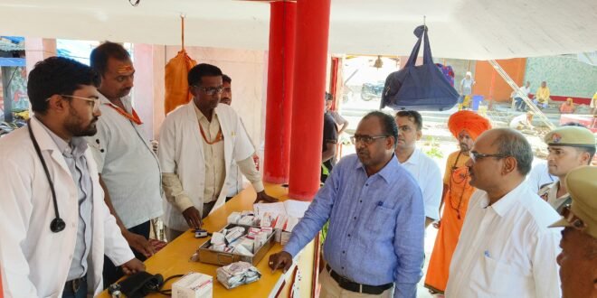 पंचमुखी शिव मन्दिर का जायजा लेते हुए डीएम व एसपी, व्यवस्थाओं को लेकर दिए आवश्यक दिशा-निर्देश
